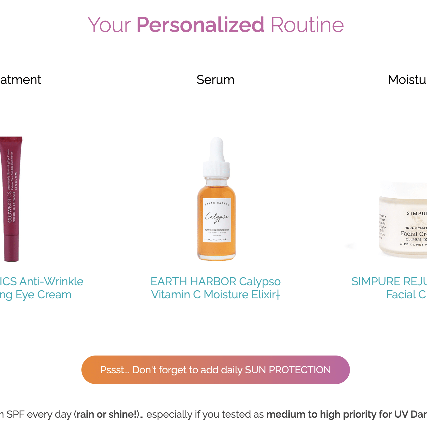 Hyper personalized routine