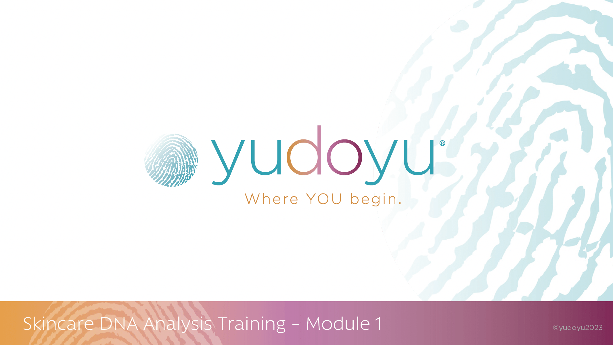 Yudoyu Skin DNA Training Module 1