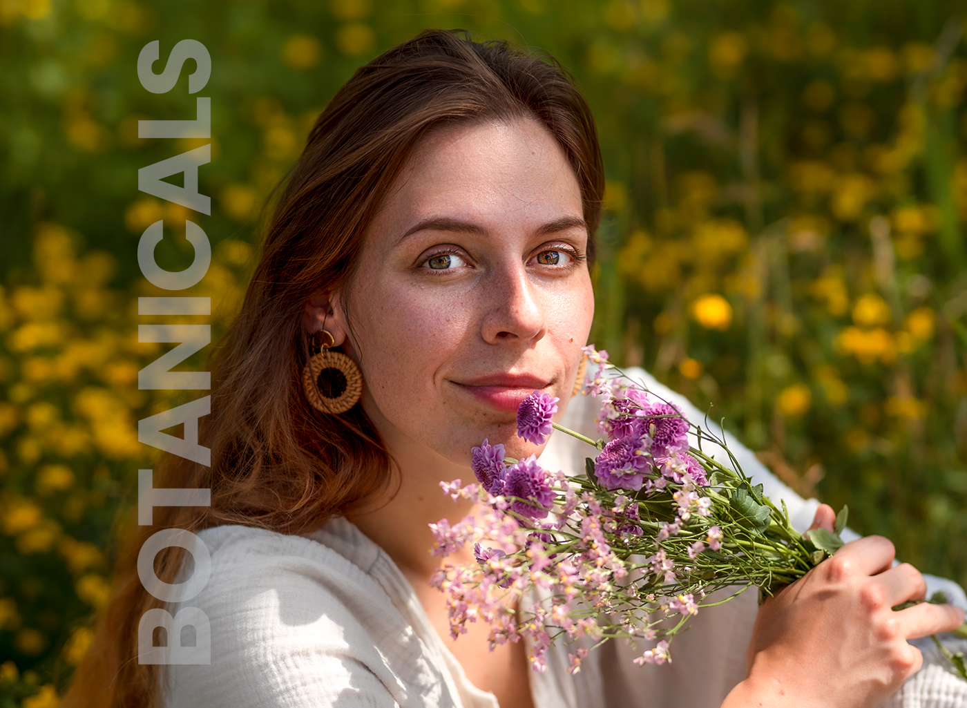 Woman holding botanicals